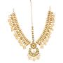 Bindhani Indian Bollywood Style Wedding Gold Plated Maang Tikka Bridal Hair Accessories Matha Patti Traditional Mang Tika Jewellery Damini Bridesmaid Bahubali Head Jewelry for Women