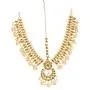 Bindhani Indian Bollywood Style Wedding Gold Plated Maang Tikka Bridal Hair Accessories Matha Patti Traditional Mang Tika Jewellery Damini Bridesmaid Bahubali Head Jewelry for Women
