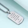 Rnivida Mens Bible Verse Cross Tag Pendant Necklace, Stainless Steel Inspirational Necklace for Men Boys