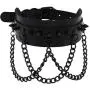 FM FM42 Unisex Multicolor Simulated Leather PU Black-Tone Rivets Spike Spiked 3 Layer Chains Choker Collar Necklace FM FM42 Unisex Multicolor Simulated Leather PU Black-Tone Rivets Spike Spiked 3 Layer Chains Choker Collar Necklace