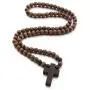 COLORFUL BLING Classic Natural Wood Beads Cross Pendant Necklace for Men Women Religious Rosary Jewelry Handmade Prayer Accessories COLORFUL BLING Classic Natural Wood Beads Cross Pendant Necklace for Men Women Religious Rosary Jewelry Handmade Prayer Accessories