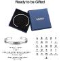 Ldurian Morse Code Bracelet, Inspirational Bracelet for Women, Cuff Bangle for Men, Funny Morris Code Gift, Hidden Message Jewelry, Profanity Present (Stainless Steel, Adjustable)