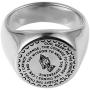 HZMAN Bible Verse Prayer Rings Christian Jewelry Silver/Gold Stainless Steel Praying Hands Bands