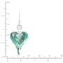 SUVANI Sterling Silver Hand Blown Glass Jewelry Heart Shaped Dangle Earrings, Color Variations