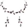 Faship Gorgeous Rhinestone Crystal Floral Necklace Earrings Set Faship Gorgeous Rhinestone Crystal Floral Necklace Earrings Set