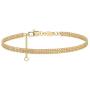 BENEIGE Gold Bracelet for Women 14K Gold Plated Cute Silver Satellite Bead Ball Oval Pearls Bold U Chain Charm Layered Link Bracelets Handmade