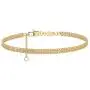 BENEIGE Gold Bracelet for Women 14K Gold Plated Cute Silver Satellite Bead Ball Oval Pearls Bold U Chain Charm Layered Link Bracelets Handmade