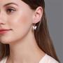 Butterfly Necklace Earrings Set Butterfly Pendant Chain Link Necklace Charm Hoop Earrings Gold Plated Stainless Steel Old English Angle Babygirl Pendant Necklace Adjustable