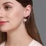 Butterfly Necklace Earrings Set Butterfly Pendant Chain Link Necklace Charm Hoop Earrings Gold Plated Stainless Steel Old English Angle Babygirl Pendant Necklace Adjustable