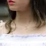 Cute Bunny Rabbit On The Moon Pendant Necklace for Women Teen Girls Kids S925 Sterling Silver Hypoallergenic Dainty Tiny Crescent Choker 18'' Chain Collar Delicate Animal Jewelry Gifts Box for Daughter