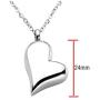Jovivi Personalized Custom Stainless Steel Heart Urn Necklaces for Ashes Memorial Pendant Keepsake Cremation Jewelry with Filler Kit & Gift Box