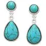Rosemarie Collections Womens Western Style Turquoise Dangle Teardrop Hypoallergenic Statement Earrings, 1.25 Rosemarie Collections Womens Western Style Turquoise Dangle Teardrop Hypoallergenic Statement Earrings, 1.25