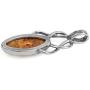 Ian and Valeri Co. Light Amber Sterling Silver Celtic Pendant Necklace Chain 18''