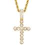 Mens Womens Cross Pendant Necklace with CZ, 18K Gold Plated/Silver Color, 316L Stainless Steel, 18 24 Inches Chain Jewelry Gift