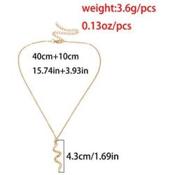 Gold Snake Necklace Serpent Pendant Necklace For Women Gothic Vintage Animal Jewelry (gold)