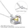 ✦Gifts for Mothers Day✦ Forever Love Heart Necklace Jewelry 18K White Gold/ Rose Gold Plated 925 Sterling Silver Birthstone Pendant Necklace with 5A Cubic Zirconia Birthday Gifts for Women and Girls