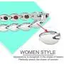 N+NITROLUBE Magnetic Therapy Bracelet for Women Stainless Steel Bracelets Link Elegant Magnetic Jewelry Gift (Silver, 7.87) N+NITROLUBE Magnetic Therapy Bracelet for Women Stainless Steel Bracelets Link Elegant Magnetic Jewelry Gift (Silver, 7.87)