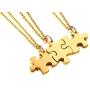 PJ Jewelry Personalized Customized 3/4/5 Pieces Matching Puzzle Piece BFF Friendship Necklaces Set,Soul Sister Gift