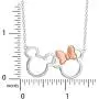 Disney Mickey and Minnie Mouse Jewelry for Women, Silver Plated Interlocking Mickey and Minnie Mouse Pendant Necklace; Disney Mickey and Minnie Mouse Jewelry for Women, Silver Plated Interlocking Mickey and Minnie Mouse Pendant Necklace;