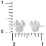 Disney Minnie Mouse Birthstone Jewelry for Women and Girls, Sterling Silver Pave Crystal Stud Earrings