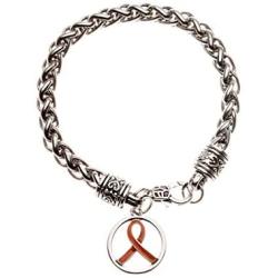 Infinity Collection Orange Ribbon Bracelet, Leukemia Awareness, MS Awareness, Self Injury, Kidney Cancer, ADHD, Awareness Jewelry