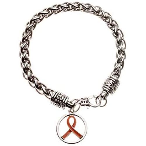 Infinity Collection Orange Ribbon Bracelet, Leukemia Awareness, MS Awareness, Self Injury, Kidney Cancer, ADHD, Awareness Jewelry