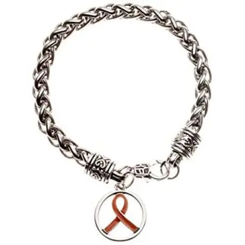Infinity Collection Orange Ribbon Bracelet, Leukemia Awareness, MS Awareness, Self Injury, Kidney Cancer, ADHD, Awareness Jewelry