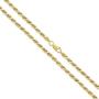 Orostar 10K Yellow Gold 3MM, 3.5MM, 4MM, Diamond Cut Handmade Rope Chain Necklace, 16'' - 30''