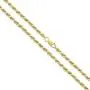 Orostar 10K Yellow Gold 3MM, 3.5MM, 4MM, Diamond Cut Handmade Rope Chain Necklace, 16'' - 30'' Orostar 10K Yellow Gold 3MM, 3.5MM, 4MM, Diamond Cut Handmade Rope Chain Necklace, 16'' - 30''