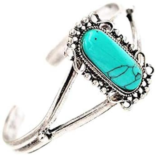 Cafurty 2015 New Arrival Movie Twilight Bella Bangle Vintage Silver Plated Natural Turquoise Alloy Bracelet For Women