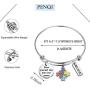 PENQI Autism Awareness Bracelet Autism Puzzle Charm Bracelet Show Yourself Step Into Your Power Autism Inspired Jewelry Autism Mom Gift Autism Grandma Gift