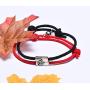 ABONDEVER 2PCS Magnetic Mutual Attraction Couple Bracelet Adjustable Handmade Vows of Eternal Braided Rope Jewelry Gifts for Lover