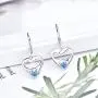 JO WISDOM Women Claddagh Earrings,925 Sterling Silver Irish Celtic Claddagh Love Heart Drop & Dangle Leverback Earrings