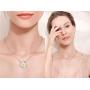 COLE.LOVE Lotus Flower Heart Pendant Necklace with Healing Stone Crystal Jewelry Handmade Jewelry for Women,Girls, Wife
