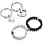 VNOX 4 Pcs Couple Puzzle Key Chain Magnetic Couples Bracelets Mutual Attraction Relationship Distance Bead Yin yang Bead Bracelets for Couples VNOX 4 Pcs Couple Puzzle Key Chain Magnetic Couples Bracelets Mutual Attraction Relationship Distance Bead Yin yang Bead Bracelets for Couples