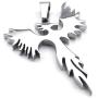 CICI Jewelry Stainless Steel Phoenix Bird Firebird Pendant Biker Mens Necklace, 24 inch Chain