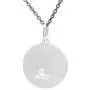 Sterling Silver St Michael Medal Necklace 3/4 inch Round Italy 0.8mm Chain Sterling Silver St Michael Medal Necklace 3/4 inch Round Italy 0.8mm Chain