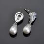 SELOVO Dangle Earrings Bride Cubic Zirconia Simulated Pearl Drop Chandeliar Earrings