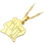 Gold Color Cote Divoire Map Pendant Necklace for Women Men Bijoux Femme Ivory Coast Map Jewelry