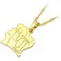 Gold Color Cote Divoire Map Pendant Necklace for Women Men Bijoux Femme Ivory Coast Map Jewelry Gold Color Cote Divoire Map Pendant Necklace for Women Men Bijoux Femme Ivory Coast Map Jewelry