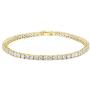 PAVOI 14K Gold Plated 3mm Cubic Zirconia Classic Tennis Bracelet | Gold Bracelets for Women | Size 6.5-7.5 Inch