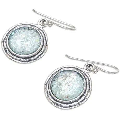 NOVICA .925 Sterling Silver Glass Dangle Earrings, Roman Glamour NOVICA .925 Sterling Silver Glass Dangle Earrings, Roman Glamour
