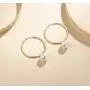 FANCIME White/Yellow Gold Plated 925 Sterling Silver Dangle Drop Pearl Endless Hoop Earrings Dainty Fine Jewelry For Women Girls