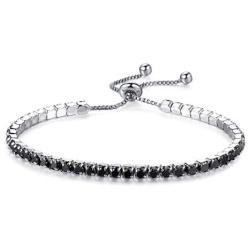 Platinum Plated White Cubic Zirconia Tennis Bracelet Simulated Sapphire Emerald Slider Bangle Bracelet for Women Girls