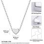 ChicSilver Customizable Tiny Hear/Star/Moon/Dot/Triangle Pendant Necklace,925 Sterling Silver Dainty Personalized Heart Choker Necklace Gift for Women, Silver/Gold/Rose Gold(with Gift Box)