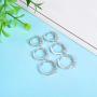 3 Pairs Silver Hoops Earrings for Women Girls, Hypoallergenic Cubic Zirconia Small Cartilage Huggie Earring Set(8/10/12mm)