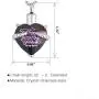 Crystal Heart Cremation Urn Necklace for Ashes Memorial Pendant stainless steel Jewelry,Gift for dad&mom Crystal Heart Cremation Urn Necklace for Ashes Memorial Pendant stainless steel Jewelry,Gift for dad&mom