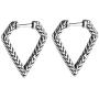 HZMAN Bike Punk Stainless Steel Triangle Shape Design Hoop Earrings,Christmas Thanksgiving New Year Wedding Gift