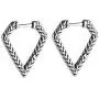 HZMAN Bike Punk Stainless Steel Triangle Shape Design Hoop Earrings,Christmas Thanksgiving New Year Wedding Gift
