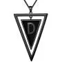 beautlace Double Triangle Letter Necklaces Silver/18K Gold/Black Gun Plated Initial Geometric Minimalist Pendant Alphabet Name Necklace Jewelry for Men and Women KP0158